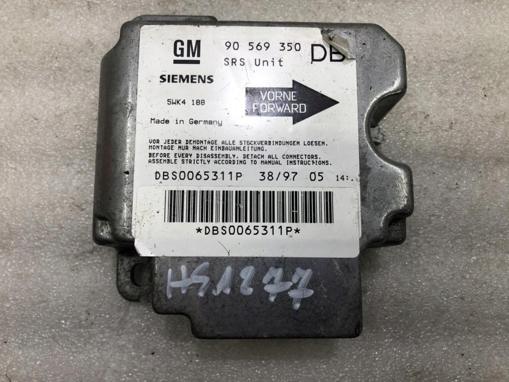 фото №1, Модуль подушка безпеки opel vectra b 90569350 96-02