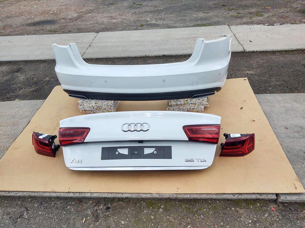 фото №1, Audi a6 c7 4g lift бампер крышка багажника лампы matrix задняя