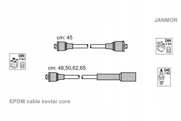 фото №1, Провода зажигания janmor zef769 4007 ls23190 drl1