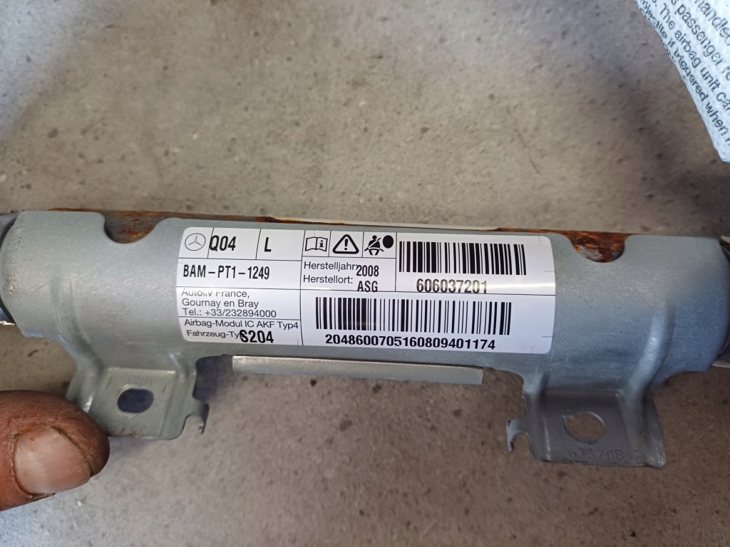 фото №5, Шторка безпеки ліва mercedes w204 c-klasa air bag kombi