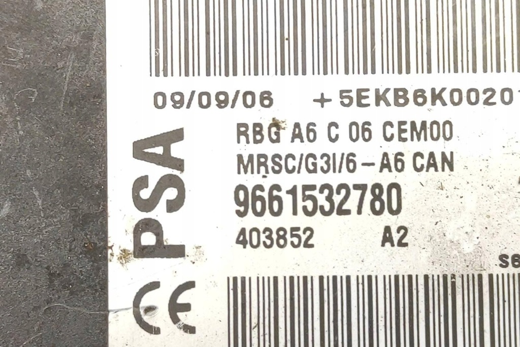 фото №8, Модуль подушка безопасности citroën c5 i dc_ 9661532780 1.6l бензиновый 85kw 2004