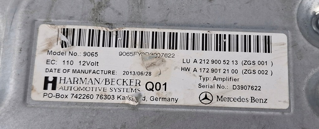 фото №8, Mercedes-benz w212 підсилювач harman a2129005213