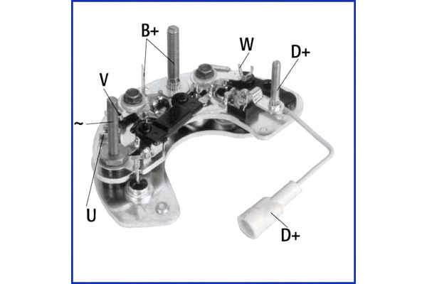 фото №2, Діодний міст випрямний генератора 35a hitachi