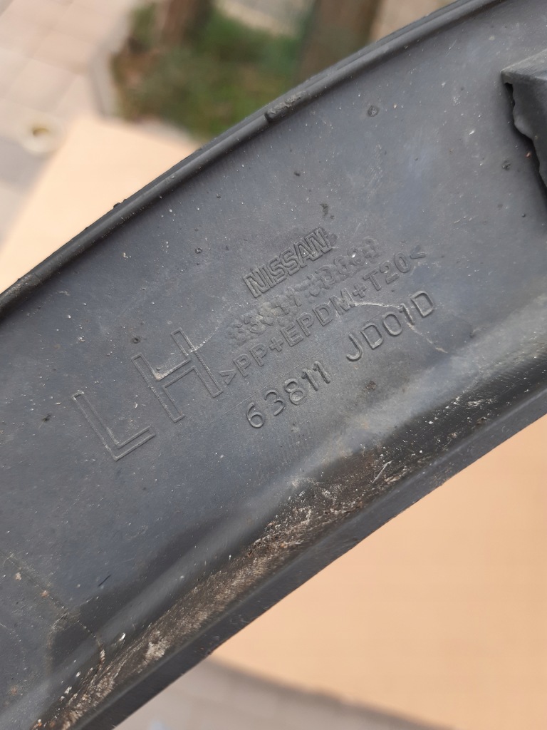 Молдинг крыла левая перед передняя nissan qashqai j10 06-13 63811jd01d Цена