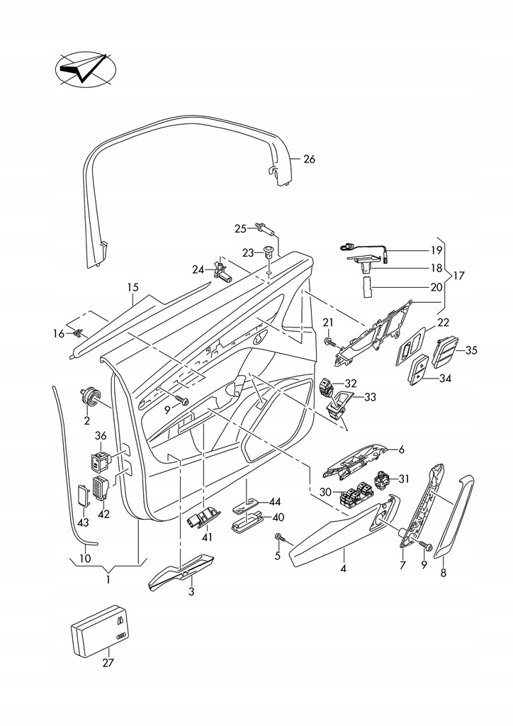фото №6, Рамка кнопка скло audi q5 sq5 80a 80b959829