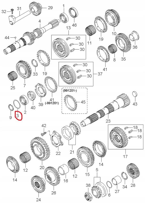 фото №6, Кольцо коробки передача carnival sedona 0k552 17198