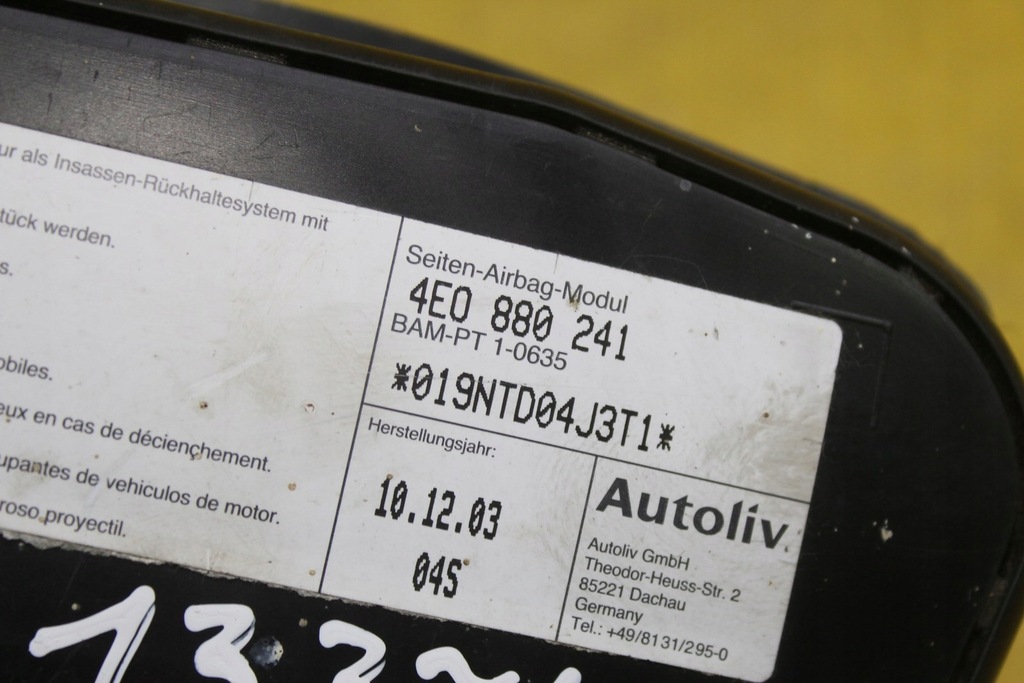 фото №6, Подушка сидіння лівий перед a8 d3 4e0880241