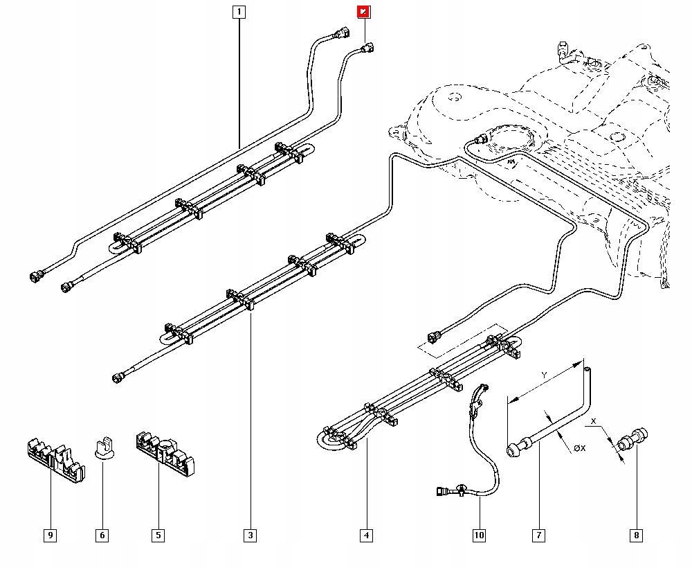 фото №8, Шланг топлива renault scenic iii 2.0 dci 175100042r
