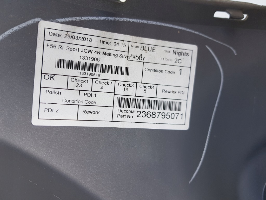 фото №7, Mini cooper f56 rr sport jcw бампер задняя