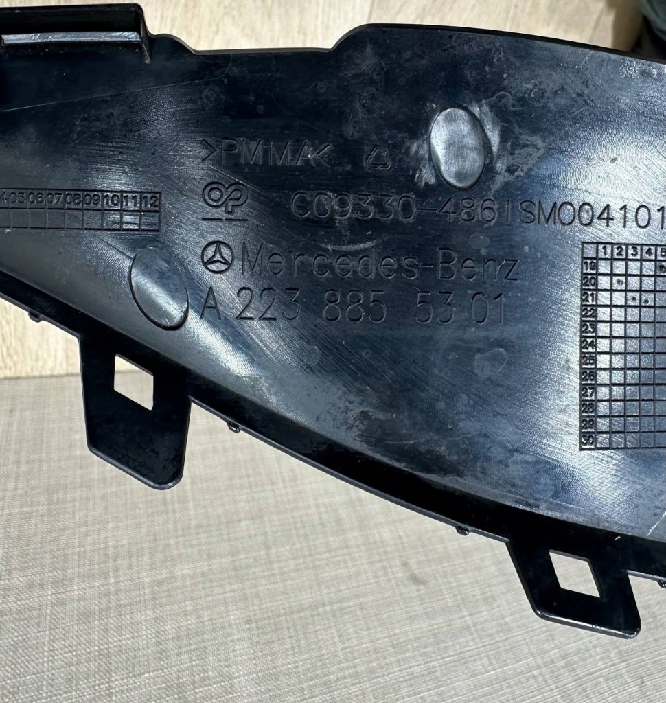 фото №16, Mercedes s-klasa amg 63 w223 2020 молдинг бампера czarna перед a2238855301