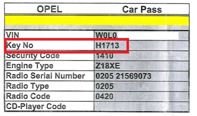 фото №4, Ключ pilot opel vectra c signum + фрезерування