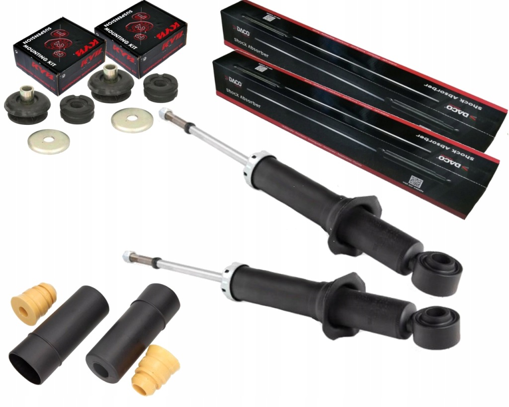 фото №1, Daco 2x амортизаторы + подушки безопасности + защита i отбойники toyota prius w2 задняя