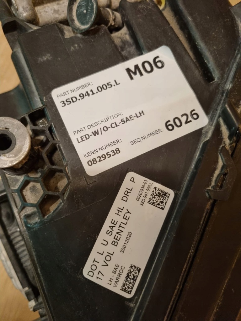 Bentley continental gt 2020 фара перед 3sd941005l левая ксенон led америка с Разборки