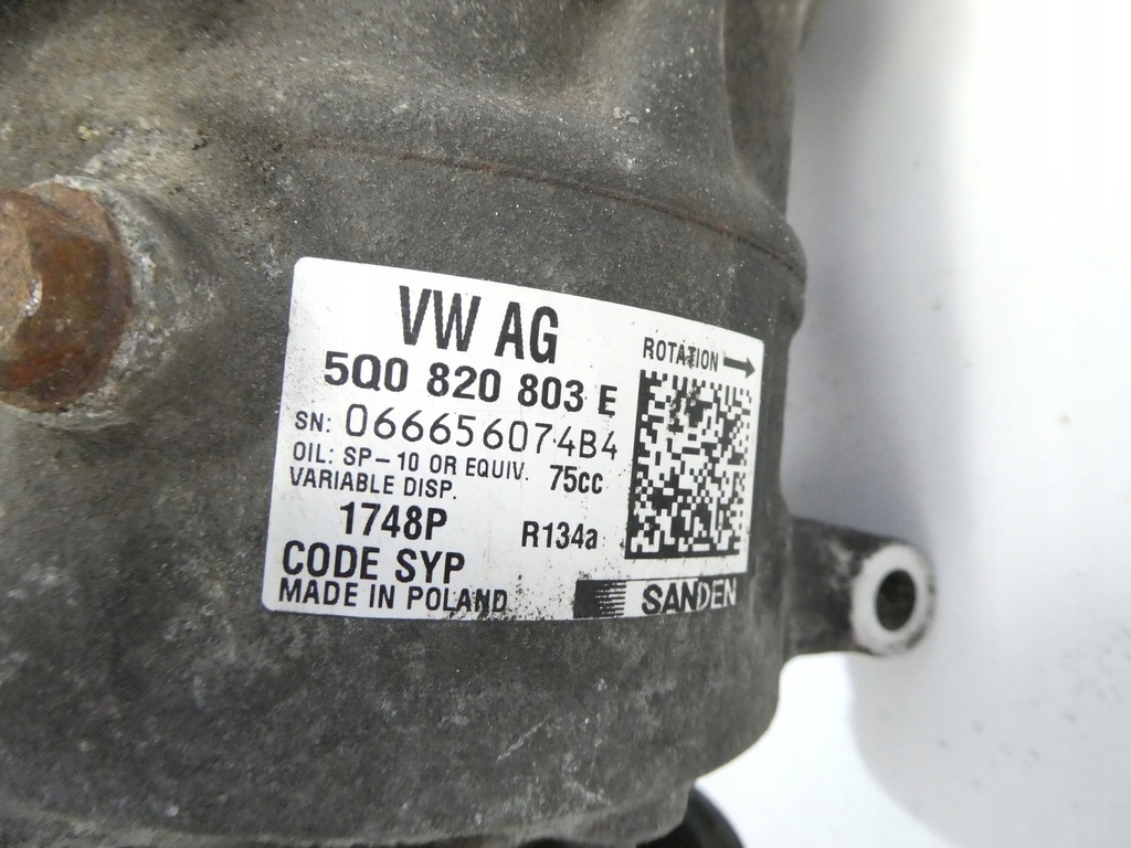 фото №7, Компрессор кондиционера vw polo v 6r fabia iii