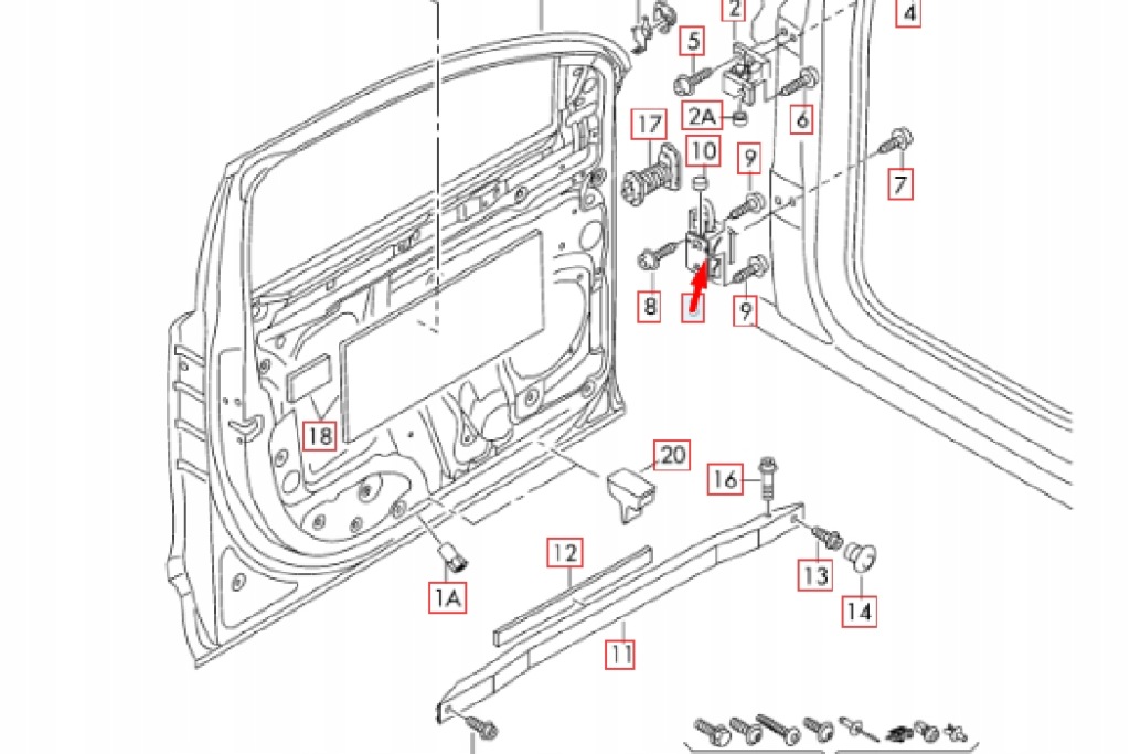 фото №9, Audi q7 4l петля двері передніх лівий нижній 8e0831411e новий оригінальний