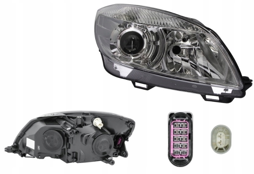 фото №1, Фара правый skoda fabia 5j roomster 10- hella