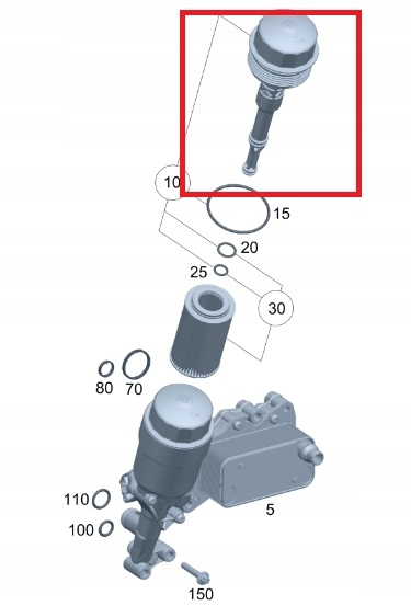 фото №12, Корпус фільтра оливи frankberg замінник mercedes-benz om651 2.2cdi