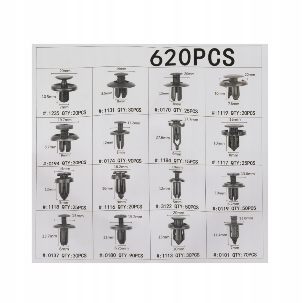 Набор клипсов автомобильных xtroobb 00024297 Доставка