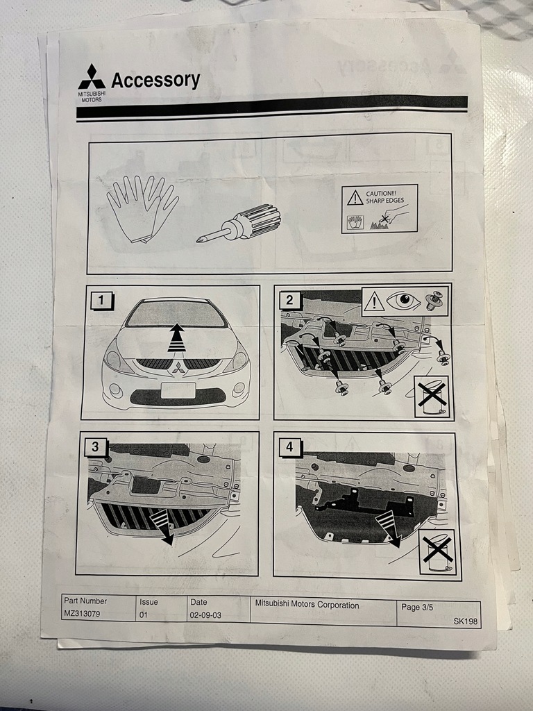 фото №8, Mitsubishi grandis решётка радиатора решётка радиатора решётка левая правая nowa оригинал