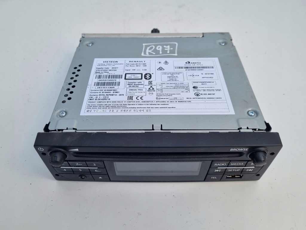 фото №1, Renault kangoo ii iii радио cd mp3 радиопроигрыватель 281151130r