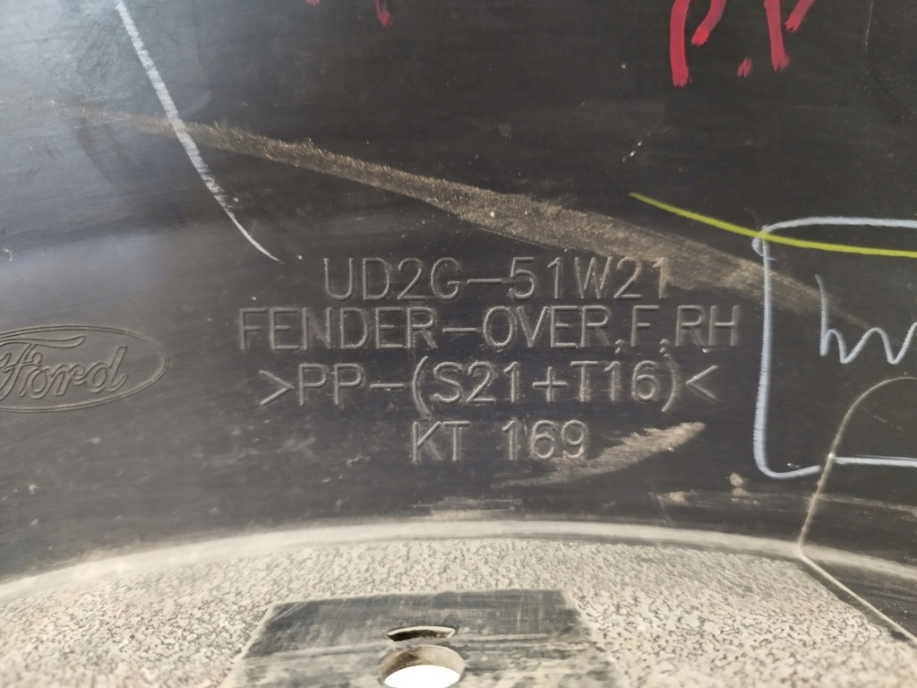 фото №16, Ford ranger mk2 молдинг захист крила правий перед ud2g-51w21