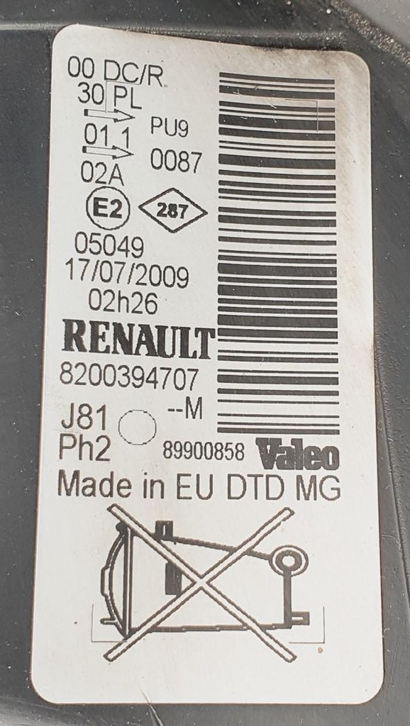 фото №7, Лампа права перед ксенон renault espace iv europa