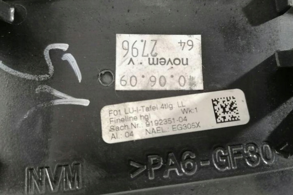 фото №11, Молдинг декоративная приборная панель bmw 7 f01, f02 9173877 3.0l дизель 180kw 2010