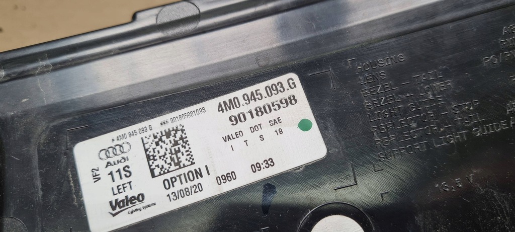 фото №16, Sq7 4m q7 лампа led option i левая задняя usa na запчасти электроника 4m0945093g