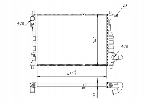 фото №2, Радиатор chevrolet spark 1.0 05- hart