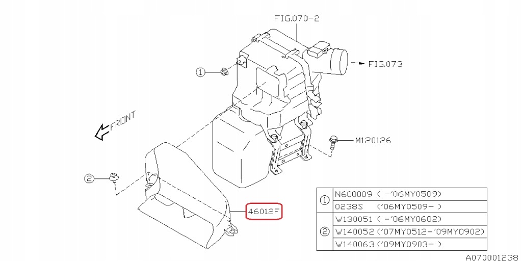 фото №1, Впуск фильтра воздуха subaru tribeca 06-