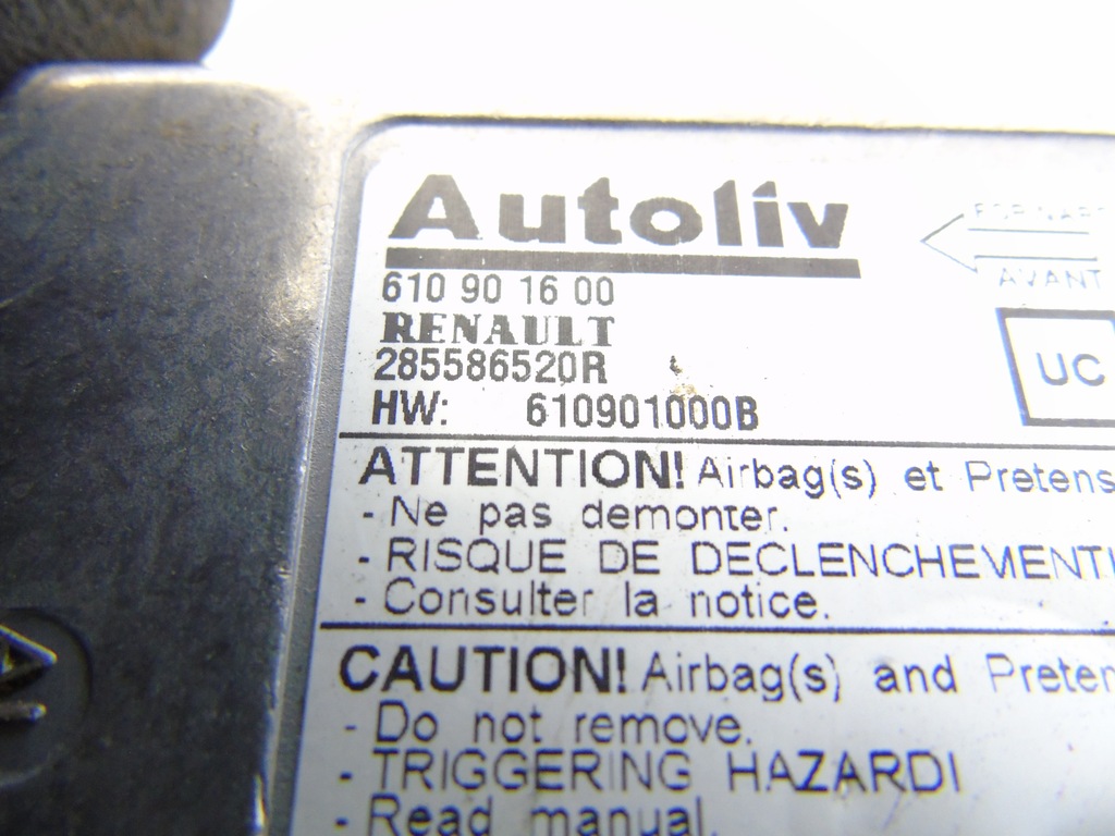 фото №3, Модуль датчик подушка безпеки renault laguna iii 285586520r