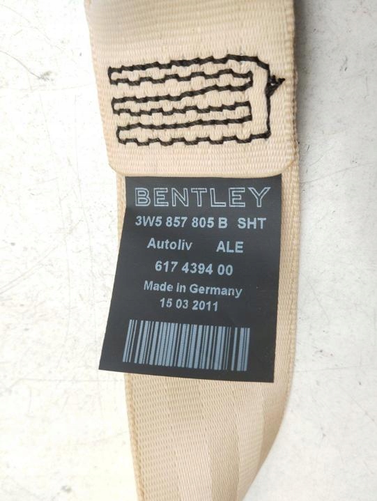 фото №7, Pas безпеки bentley continental flying spur 2012 з задній з лівий 3w58