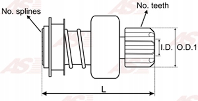фото №10, Зчеплення односторонній, стартер as-pl sd4057
