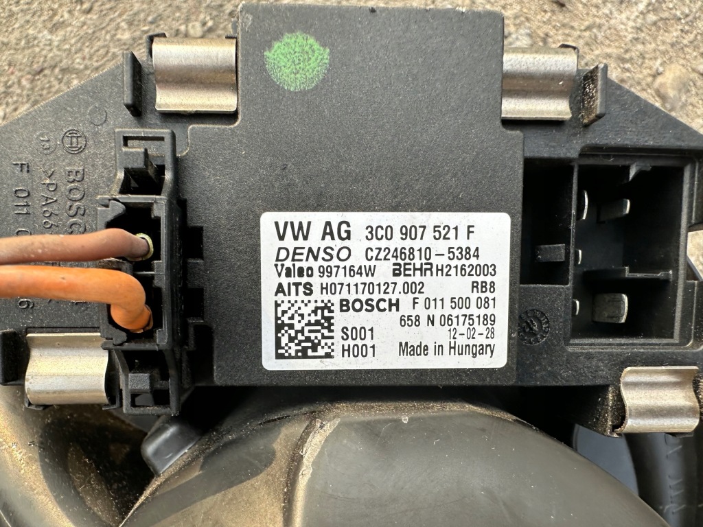 фото №3, Вентилятор воздуходувка vw seat 3c0907521f резистор