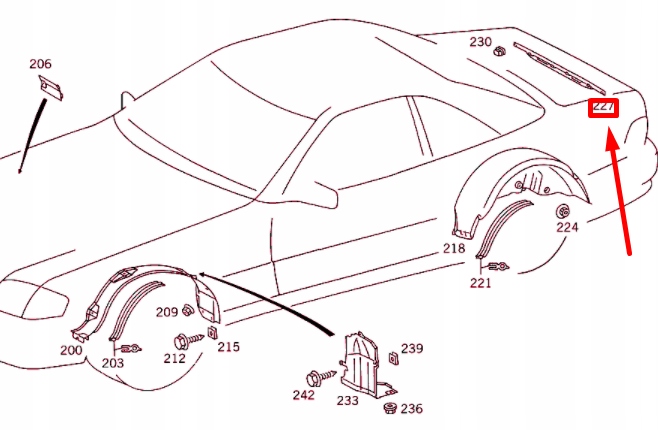 фото №4, Mercedes-benz sl r129 номер plate light cover boot trim a1296980004