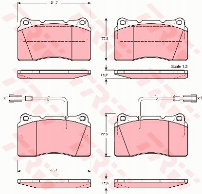 фото №2, Тормозные колодки тормозной. alfa romeo 166 2,0-3,0 98-