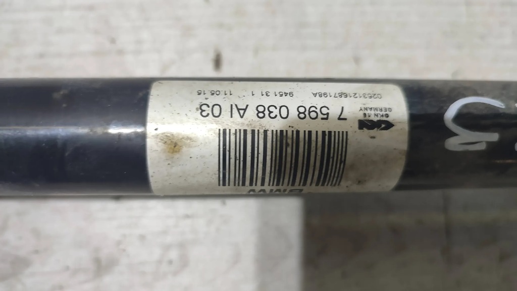 фото №8, Bmw x3 f25 15r 2.0d задняя сторона правая приводной вал правая задняя задняя