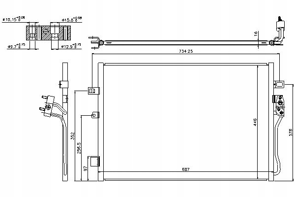 фото №15, Радіатор кондиціонера dodge journey 07-, freemont