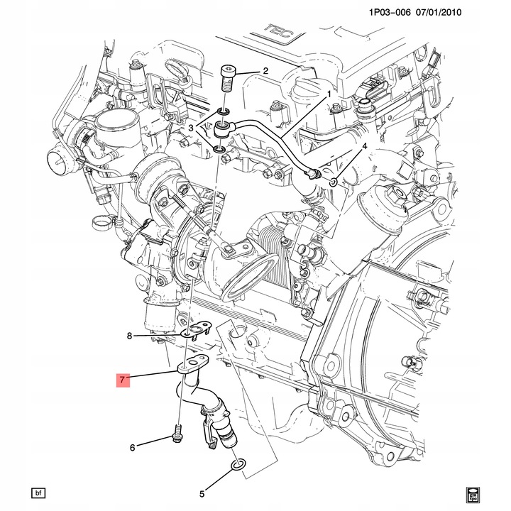 фото №3, Шланг труба турбины масла opel astra j 1.4 a14net 55587854