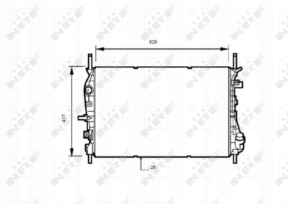 Радіатор двигуна підходить до: ford mondeo 53741 nrf Оригінал