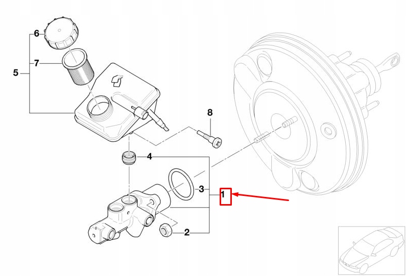 фото №7, Mini cooper r50, r53 master brake цилиндр 34336785667 6785667