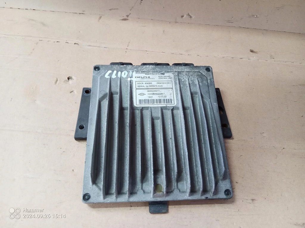 фото №1, Clio ii бортовой компьютер блок управления двигателя 8200225017