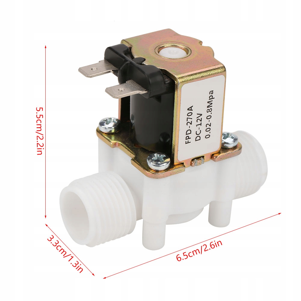 G1/2“ клапан электромагнитный 12v fpd-270a Доставка