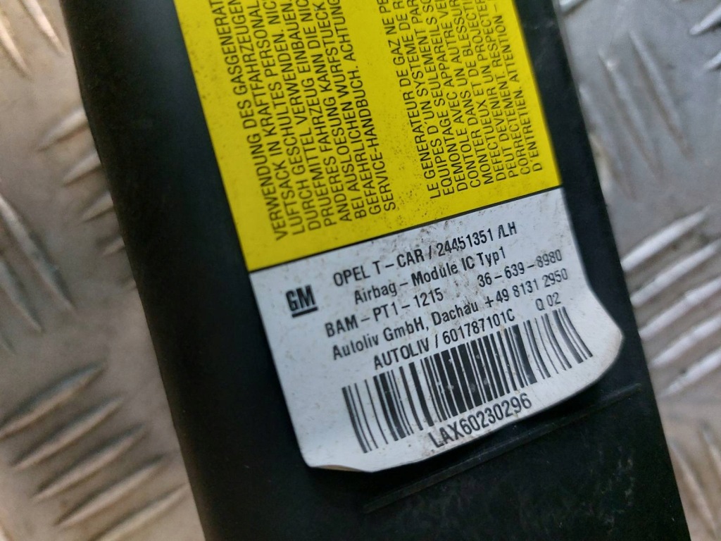 Набор подушка безопасности postrzałowy opel astra h 13188854 327963935 13111344 Оригинал