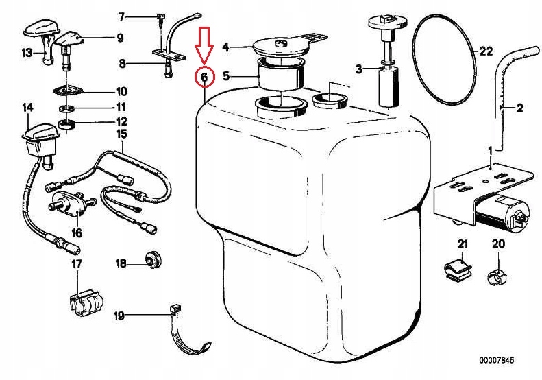 Купити Bmw 6 e24 628csi бак рідина do омивача скло передньої 61661361987