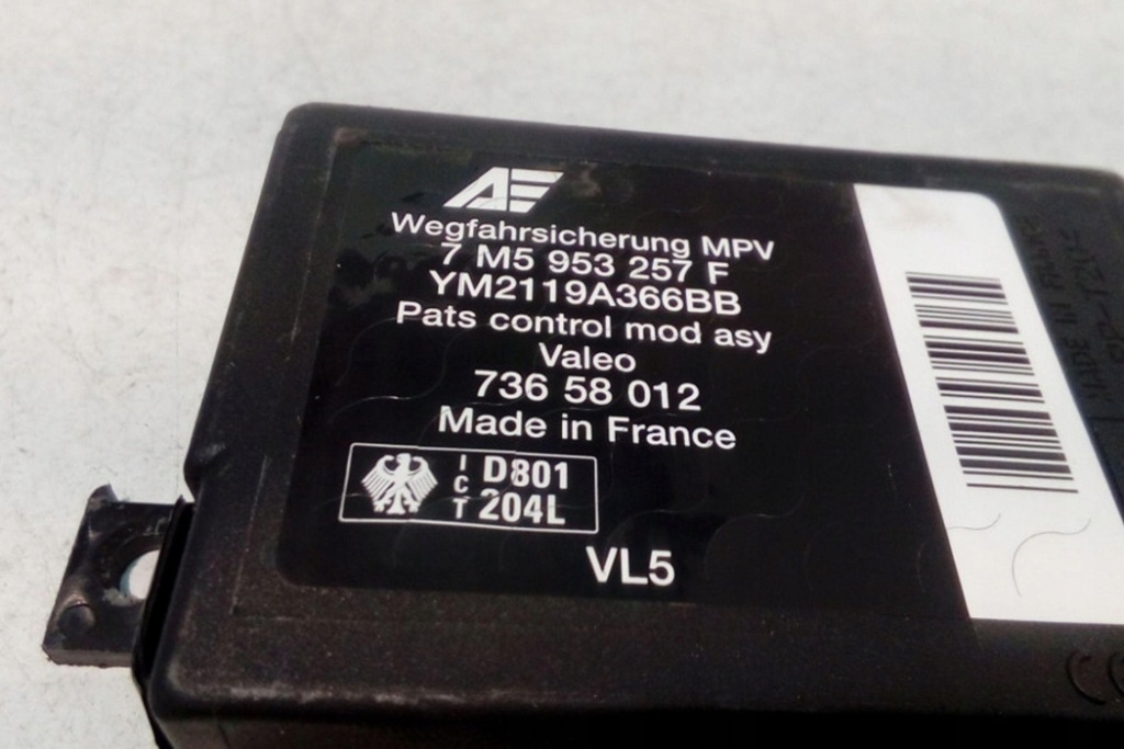 фото №1, Модуль иммобилайзер ford galaxy wgr 7m5953257f 1.9l дизель 85kw 2002