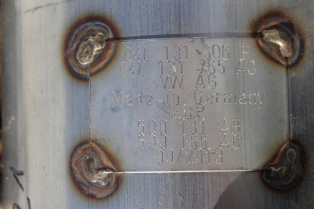 фото №8, Vw scirocco катализатор dpf 04l131723m 04l131656ac 5q0131705e 04l131606p 04