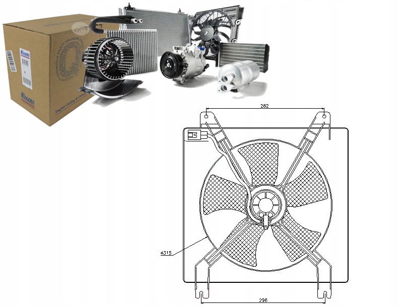 фото №1, Вентилятор радиатора chevrolet lacetti nubira daew