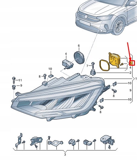 фото №1, Vw taigo cs left led освещение управление unit 2g7941479b