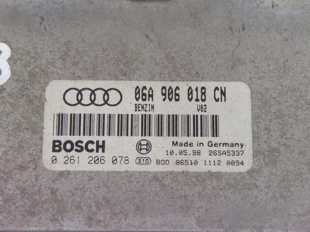 фото №4, Бортовий комп'ютер 06a906018cn audi a3 8l eur 3 двері 1,8b
